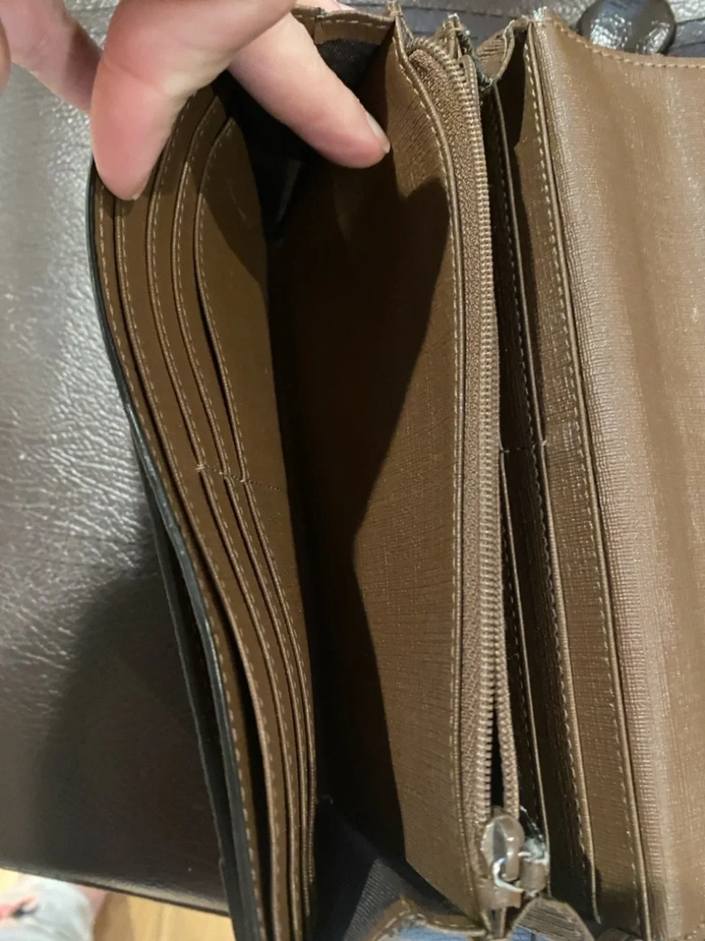 Rehab/Project!! Gucci Beige Monogram Canvas Wallet with buckle detail. - Picture 9 of 11